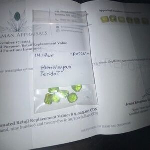 Certified natural Himalayan peridot